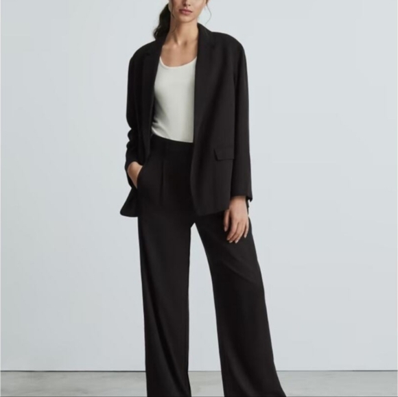 Everlane The Way-High Drape Pant in Black 12 Short NWT - Picture 5 of 5